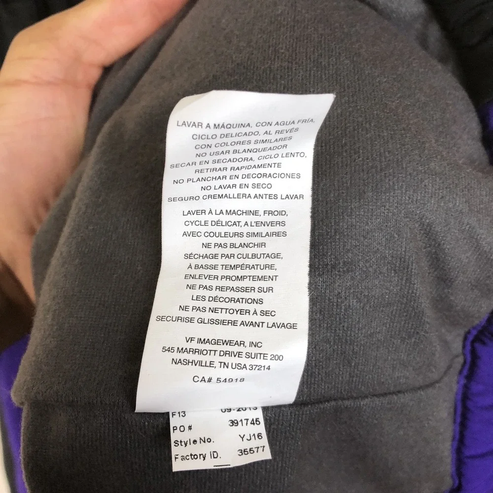 Vintage Majestic Colorado Rockies MLB Full Zip Jacket Youth Sz L Black Purple